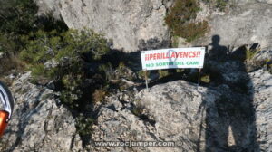 Cartel finish - Vía Ferrata Tossal de les Venes de Rojalons - RocJumper