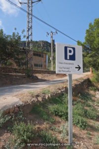 Cartel del Parking - Vía Ferrata Penyaflor