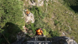 Desplome Tramo 1 - Vía Ferrata Penyaflor - Els Reguers - RocJumper