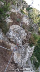 Flanqueos Tramo 2 - Vía Ferrata Penyaflor - Els Reguers - RocJumper