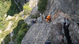 Escalera Electrón Tramo 3 - Vía Ferrata Penyaflor - Els Reguers - RocJumper