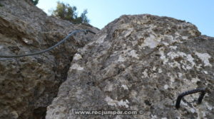 Desplome Tramo 3 - Vía Ferrata Penyaflor - Els Reguers - RocJumper