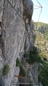 Puente de Tablones Tramo 3 - Vía Ferrata Penyaflor - Els Reguers - RocJumper