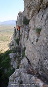 Puente de Tablones Tramo 3 - Vía Ferrata Penyaflor - Els Reguers - RocJumper