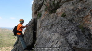 Flanqueos Tramo 3 - Vía Ferrata Penyaflor - Els Reguers - RocJumper