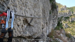 Flanqueos Tramo 3 - Vía Ferrata Penyaflor - Els Reguers - RocJumper