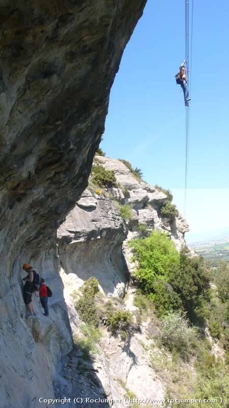 Vía ferrata Baumes Corcades de Centelles - Puente Nepalí de 68 m