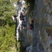 Flanqueo via ferrata cingle de cal curt 