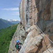 Tramo 2 Diedro Vertical Vía Ferrata Poi d'Unha