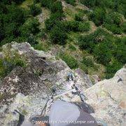 Tramo 2 Escalera Espiral Vía Ferrata Poi d'Unha desde arriba