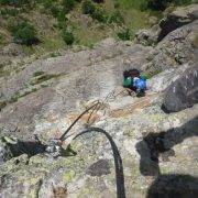 Tramo 3 Desplome 20 m Vía Ferrata Poi d'Unha