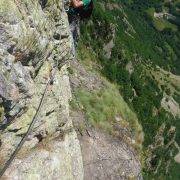 Tramo 3 Escalera Inclinada Vía Ferrata Poi d'Unha desde arriba