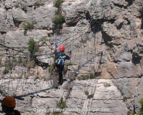 Vía Ferrata Regina de Peramola Puente Colgante
