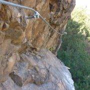 Flanqueo sin equipar Vía Ferrata Roca de la Creu 