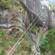 Via Ferrata Les tramo 1 puente tibetano