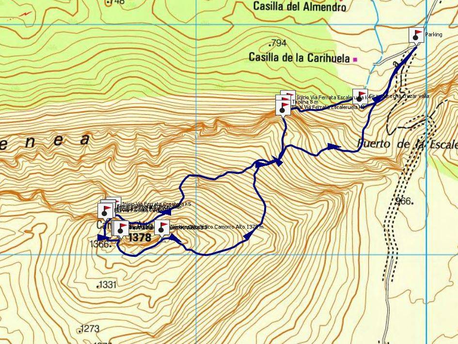 Vía Ferrata Camorro Integral Mapa Sierra de Torcal