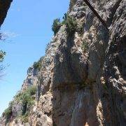 Vía Ferrata Canal de los Olmos - Viga Regino desde abajo