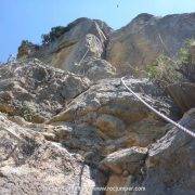 Vía Ferrata Canal de los Olmos - Muro desplome