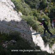 Vía Ferrata Foradada del Toscar Tramo 2 Puente Colgante