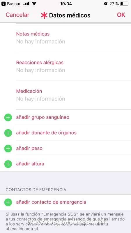 iOS App Salud - Datos médicos 2