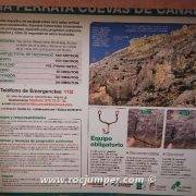 Vía Ferrata Cuevas de Cañart - Panel Informativo