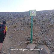 Mulhacén - 7 Lagunas - Alcazaba desde Refugio Poqueira - Cartel y Pista