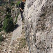 Vía Ferrata Cuevas de Cañart - Tramo 1 flanqueo expuesto