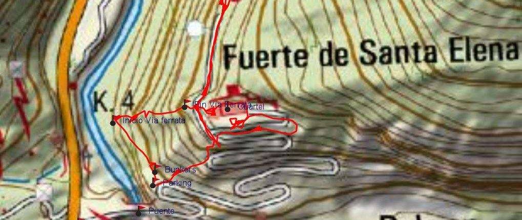 Vía Ferrata Santa Elena de Biescas - Mapa
