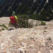 Vía Sargantanes Gorro Marinero Montserrat Descenso Arbolito