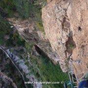 Vía Ferrata La Muela K3 (Villahermosa del Río, Castellón) Tramo 3 Desde arriba después del desplome