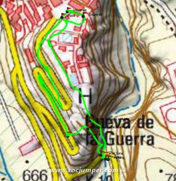 Vía Ferrata La Muela K3 (Villahermosa del Río, Castellón) Mapa