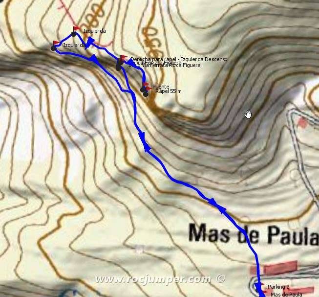 Vía Ferrata Roca Figueral Sierra Engarcerán - Mapa