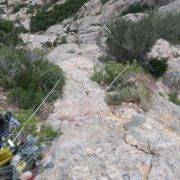 Descenso Rápel 1 - Vía de les Cabres Codolosa Montserrat