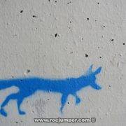 Lobo azul en la Estación Montcada - Manresa