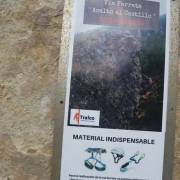 Cartel Vía Ferrata Asalto al Castillo