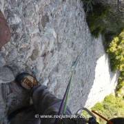 Desde reunión 2 - Vía Doc Anton R. (V/A0e 130 m) Magdalena Superior (Montserrat, Barcelona)