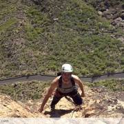 Pared vertical antes de llegar a cima