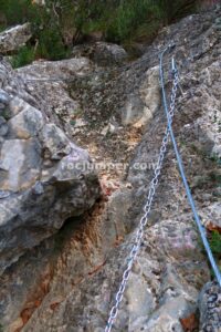 Cadenas en Rampa - Vía Ferrata Santo Cristo de Olvena - RocJumper