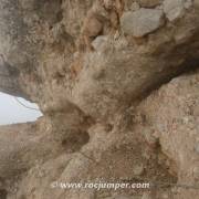 Flanqueo expuesto - Vía ferrata Castellot de Baells