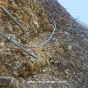 Tramo vertical inicial - Vía Ferrata Peña del Morral - Graus