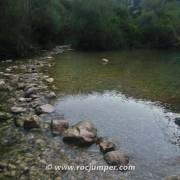 Cruce del río mascún - Vía Ferrata Espolón de la Virgen