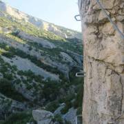 tramo aéreo - Vía Ferrata Espolón de la Virgen