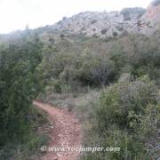 Curva del desvío Vía Ferrata Sergi