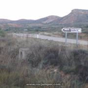 Señal desvío - Vía Ferrata Barranco de Valdoria