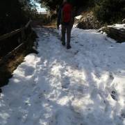 Pista con nieve - Vía Quercus - Serra de Queralt 