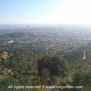 Vistas Badalona con el mar de fondo