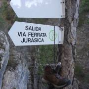 Cartel final Vía Ferrata Jurasica