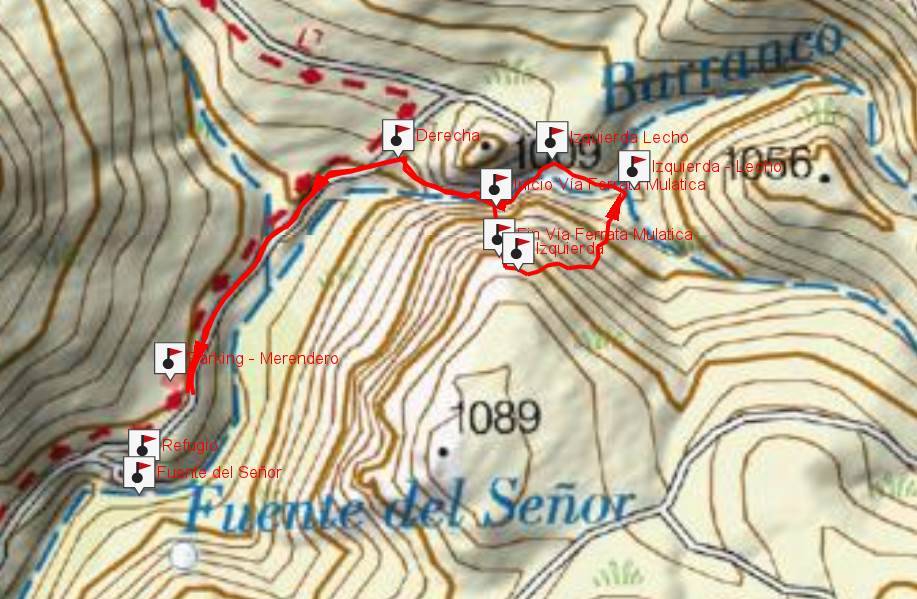 Mapa - Vía Ferrata La Mulatica