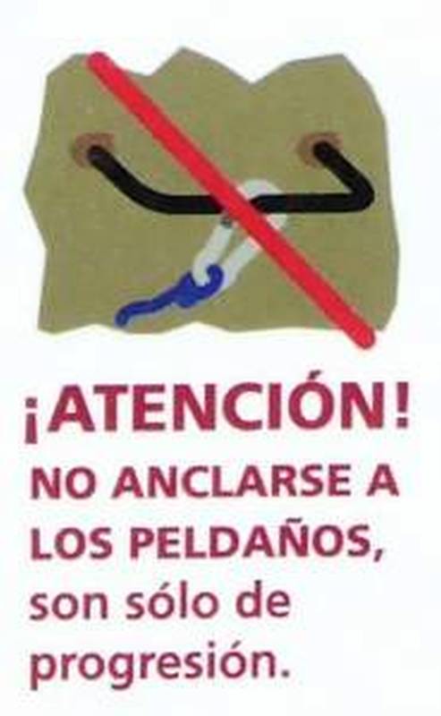 Aviso No anclar a las grapas