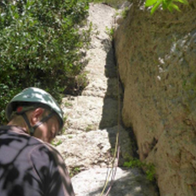 Inicio Largo 1 Vía Camí de l'Alsina - Miranda de Pas dels Francesos - Montserrat